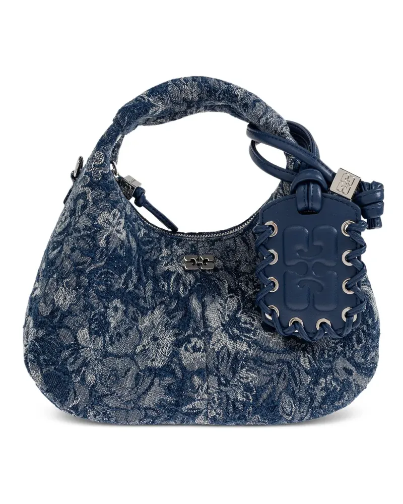 Ganni floral-pattern tote bag - Blau Blau