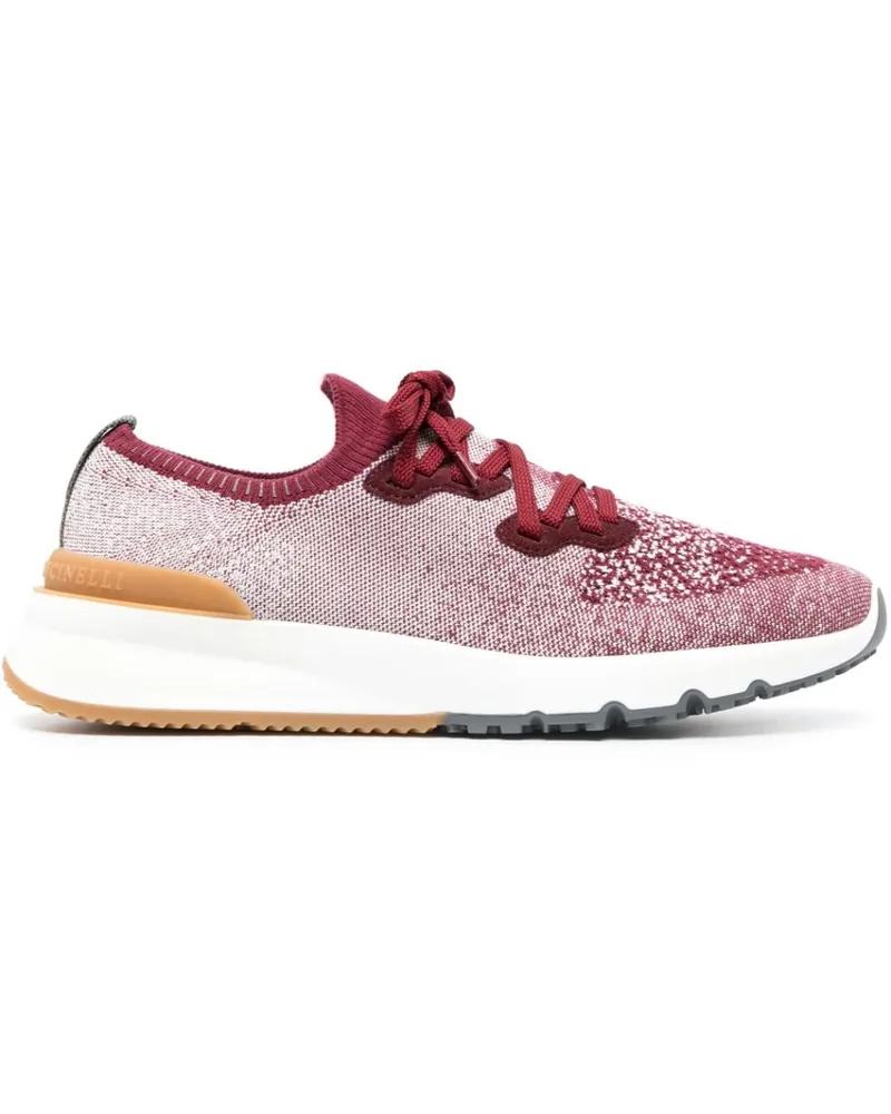 Brunello Cucinelli Sneakers mit gestricktem Obermaterial - Rot Rot