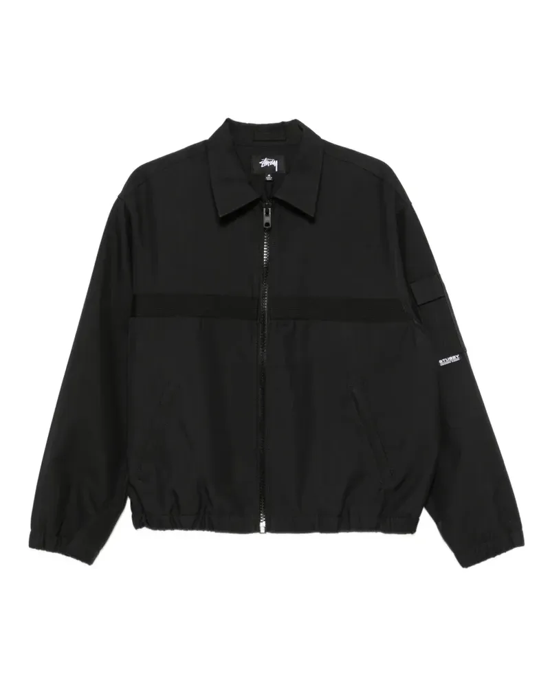 Stüssy zip-up panelled jacket - Schwarz Schwarz
