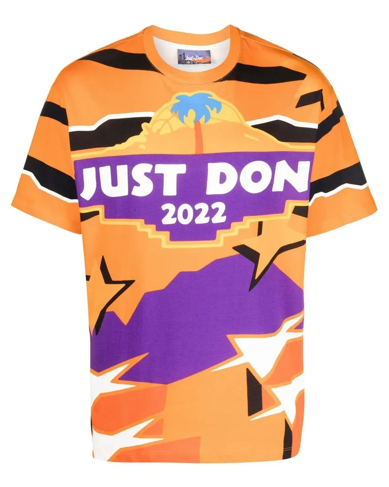 JUST DON T-Shirt mit Print-Mix - Orange Orange