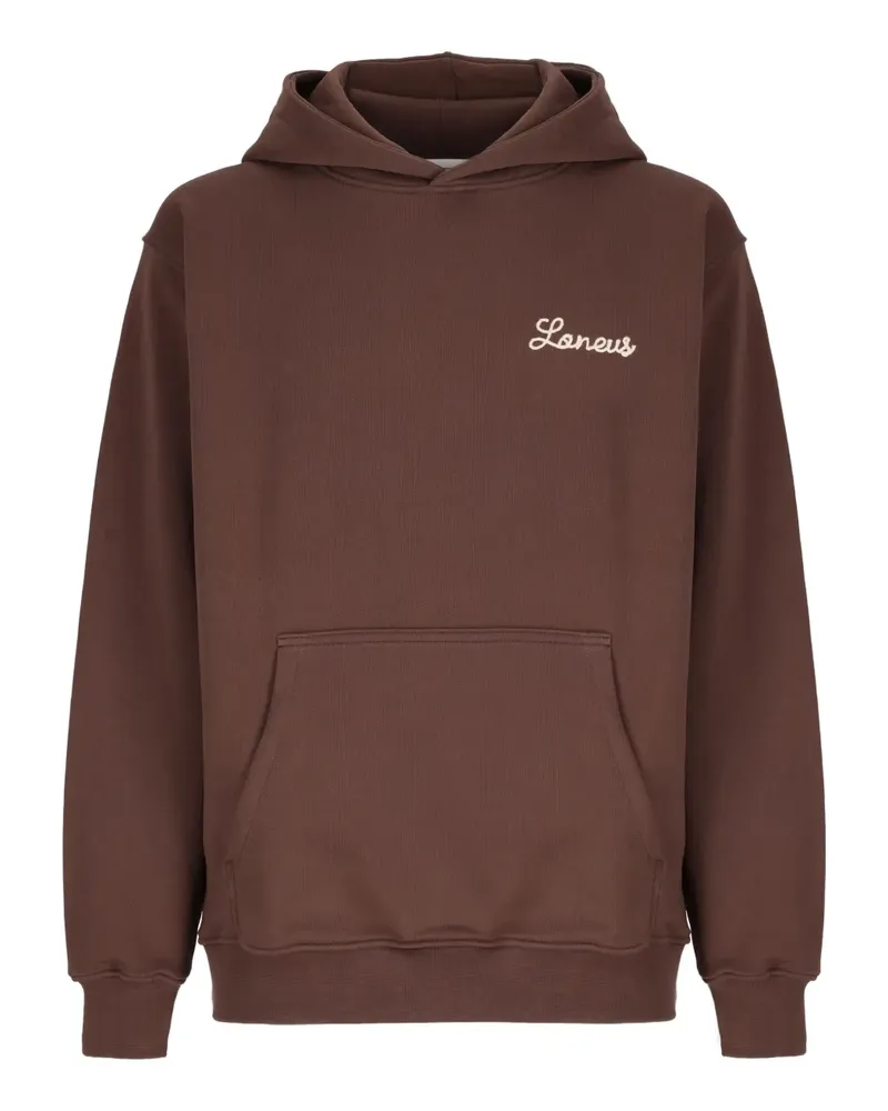 Laneus Hoodie mit Logo-Stickerei - Braun Braun