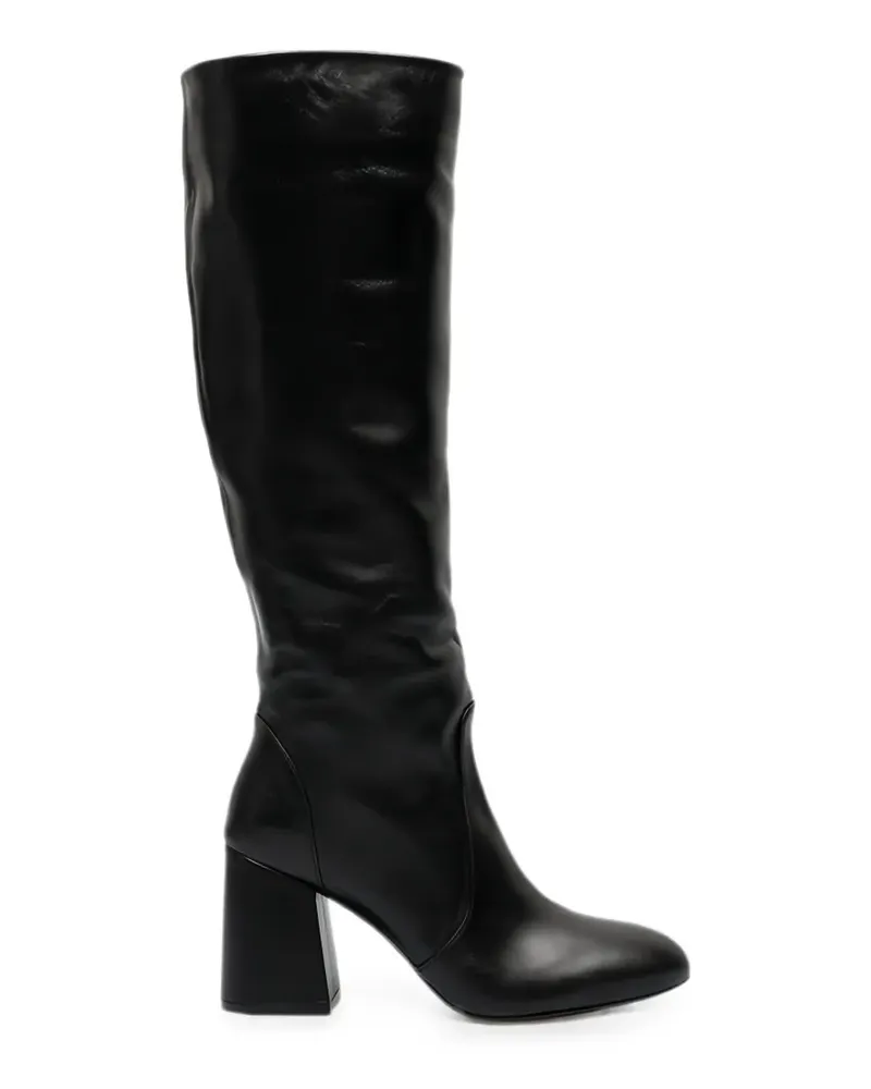 Stuart Weitzman glossed-leather knee boots - Schwarz Schwarz