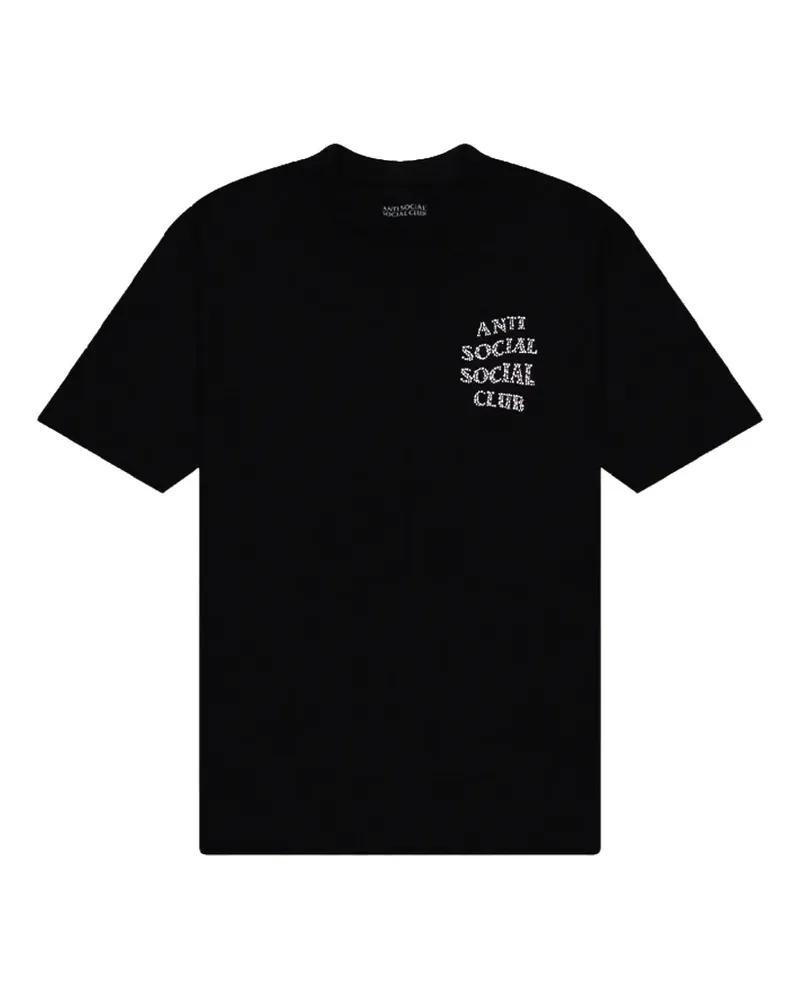 Anti Social Social Club T-Shirt mit Strass - Schwarz Schwarz