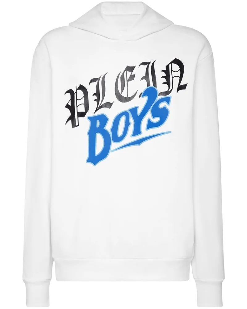 Philipp Plein Hoodie mit Logo-Print Weiß