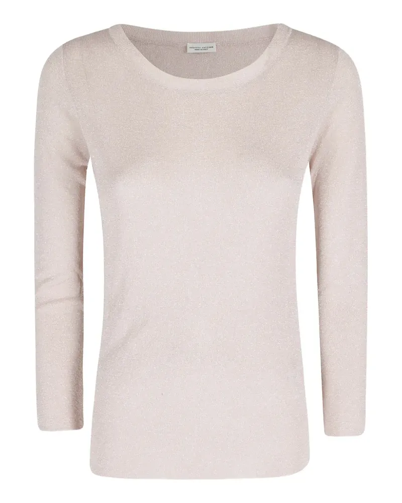 Roberto Collina metallic-effect fine-knit sweater - Nude Nude