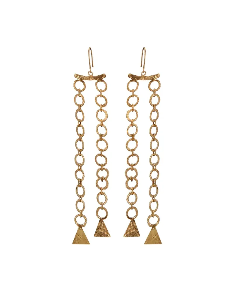 Pippa Small Hängeohrringe mit Triangel-Anhänger - Gold Gold