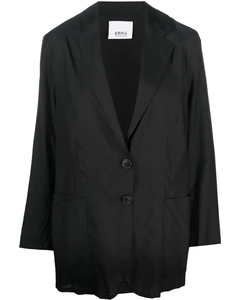 Erika Cavallini Einreihiger Oversized-Blazer - Schwarz Schwarz