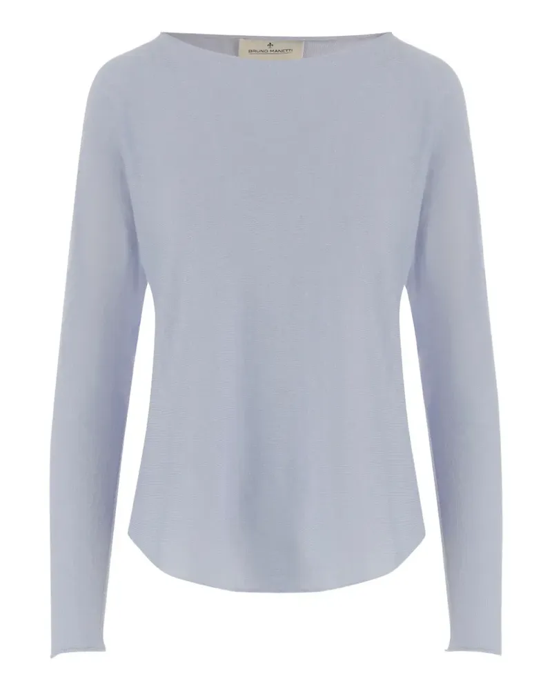Bruno Manetti boat-neck top - Blau Blau