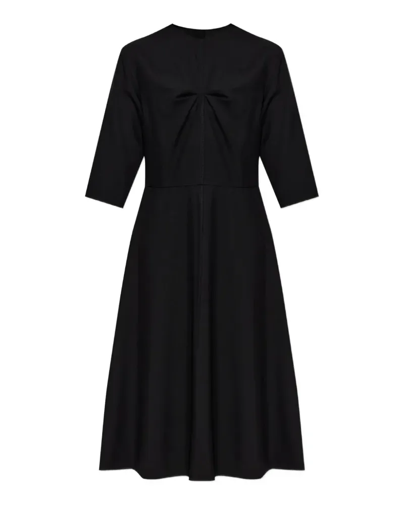 Marni twist-detail wool midi dress - Schwarz Schwarz