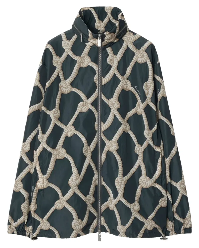 Burberry Bomberjacke mit Knoten-Print - Blau Blau
