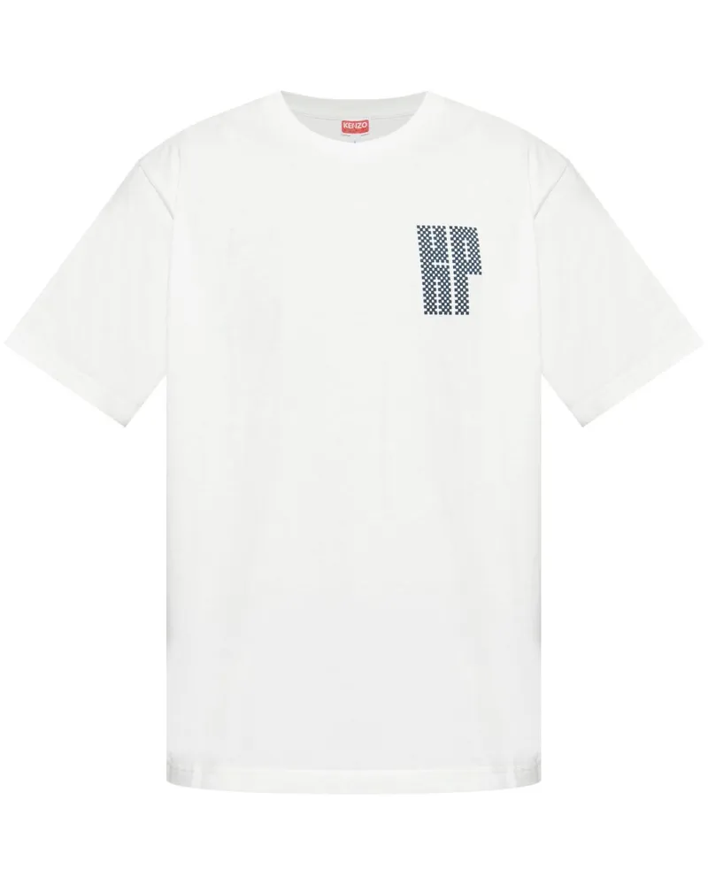 Kenzo T-Shirt mit Logo-Print - Weiß Weiß