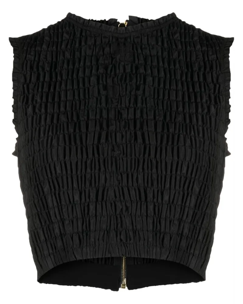 Patou Gesmoktes Cropped-Top - Schwarz Schwarz