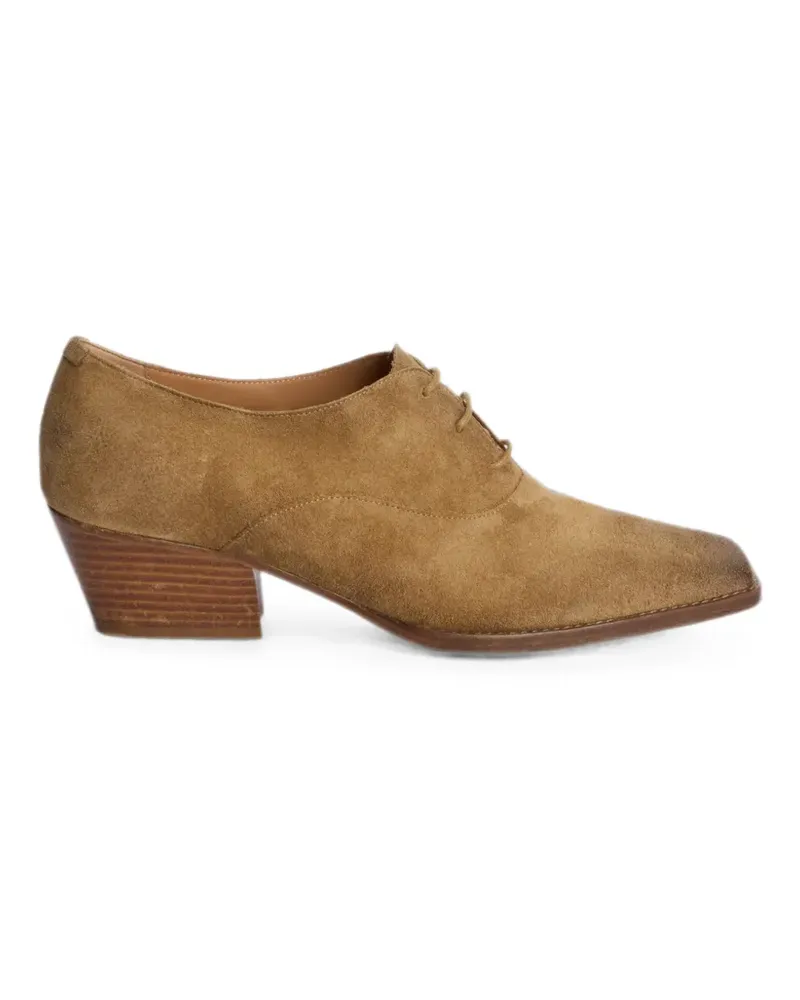 Jil Sander Wildleder-Schnürschuhe mit eckiger Kappe - Braun Braun