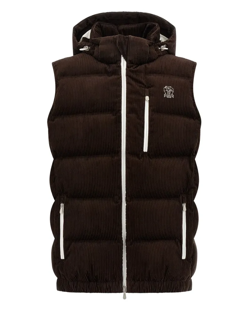 Brunello Cucinelli Gesteppte Cordweste - Braun Braun