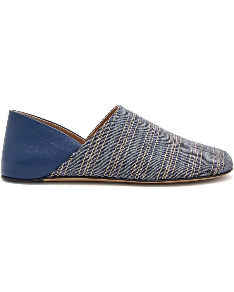 J.W.Anderson striped slippers - Blau Blau