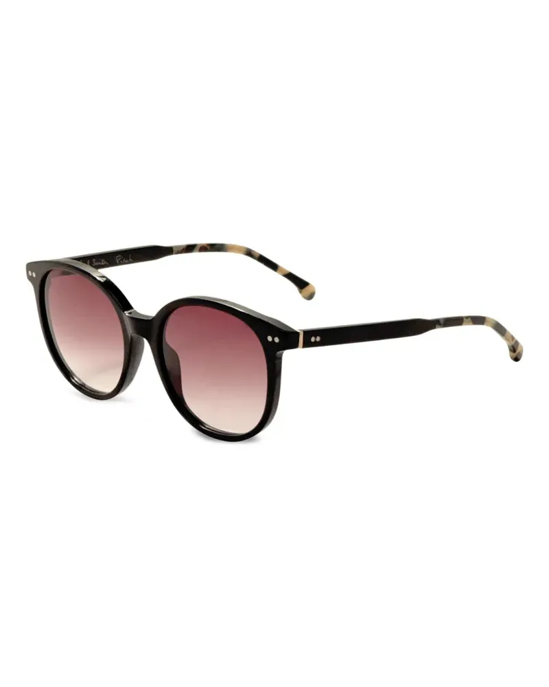 Paul Smith Finch Sonnenbrille mit rundem Gestell - Schwarz Schwarz