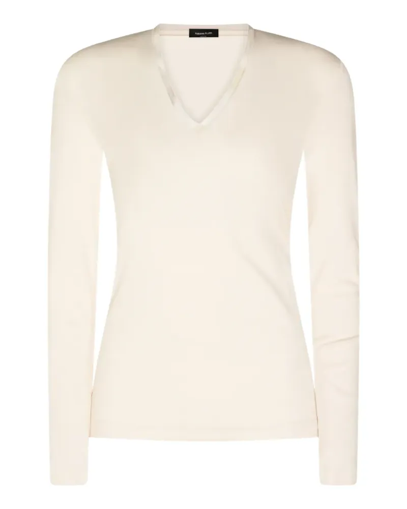 Fabiana Filippi long-sleeve T-shirt - Nude Nude