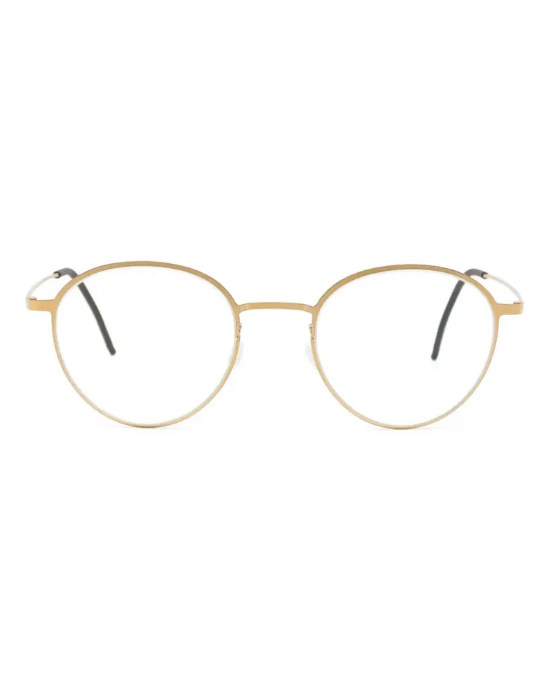 Lindberg Brille aus Titan mit rundem Gestell - Gold Gold