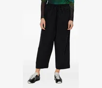Cropped-Hose mit Stretchbund - Schwarz
