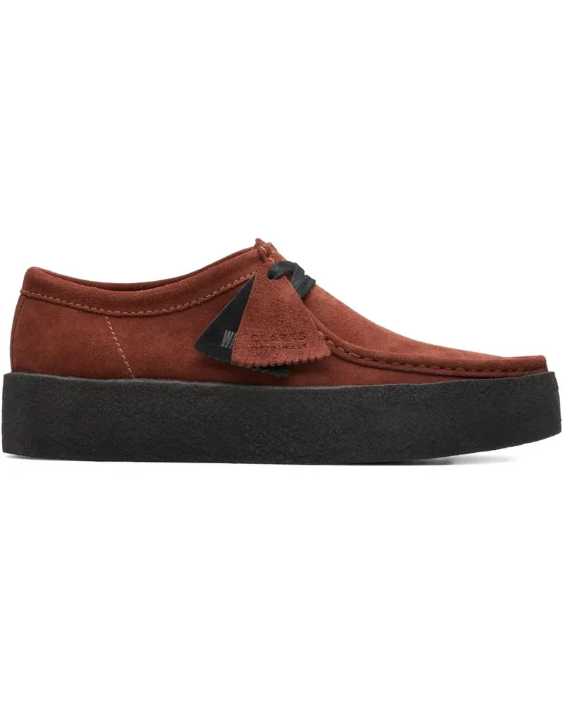 Clarks Wallabee Cup "Burgundy" Schnürschuhe - Rot Rot