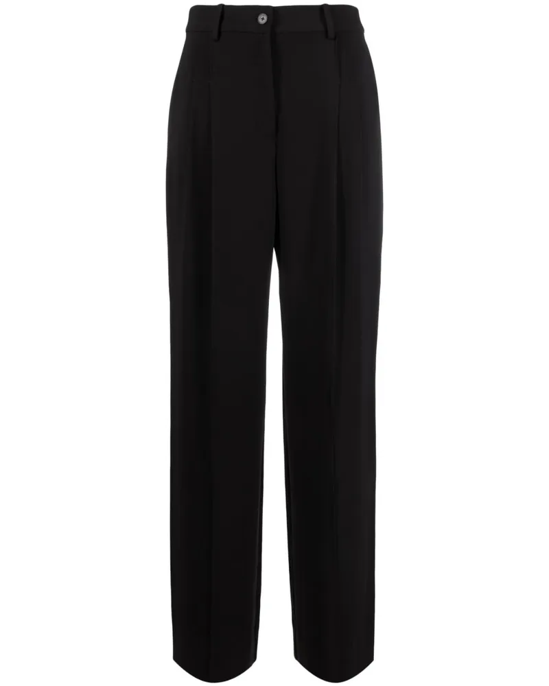 Calvin Klein Halbhohe Wide-Leg-Hose - Schwarz Schwarz