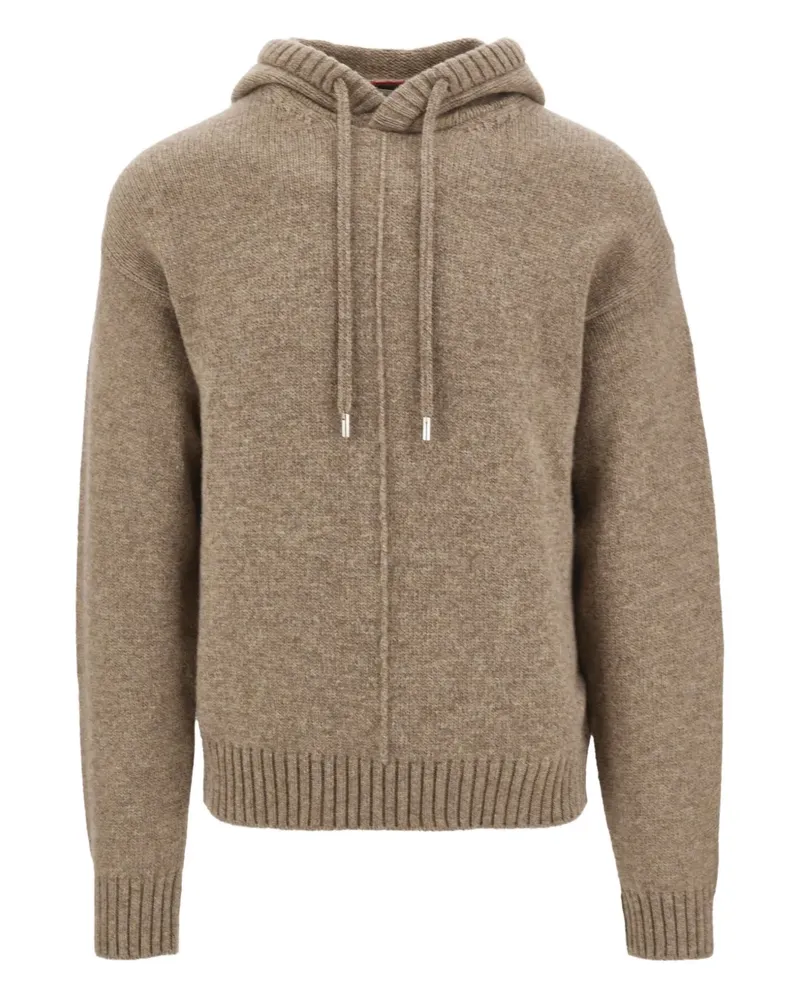 Ferragamo Gestrickter Hoodie - Nude Nude