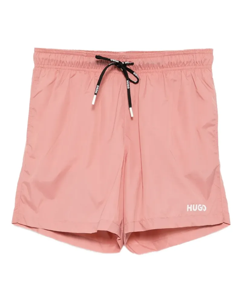 HUGO BOSS Badeshorts mit Logo-Print - Rosa Rosa