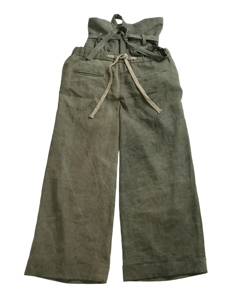 Ziggy Chen patch-pocket palazzo pants - Grün Grün