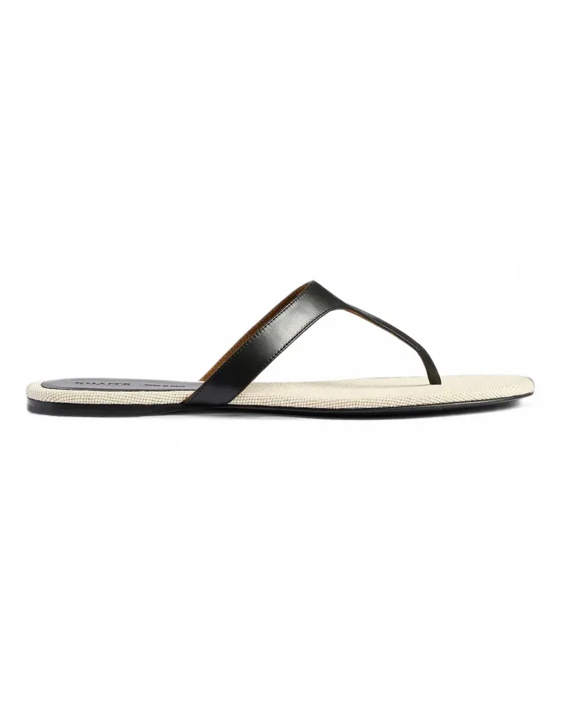 KHAITE Flache Archer Sandalen - Schwarz Schwarz