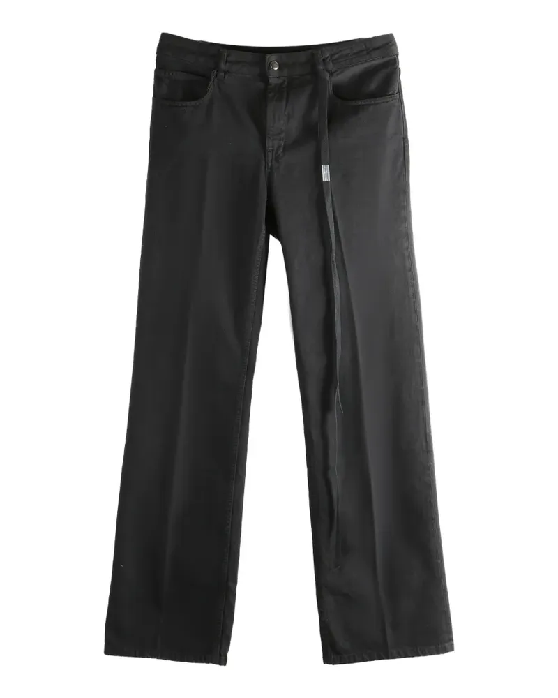 Ann Demeulemeester pressed-crease straight-leg jeans - Schwarz Schwarz
