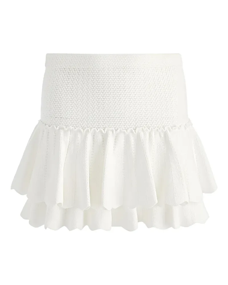 Alice + Olivia Siya pointed-hem mini skirt - Nude Nude