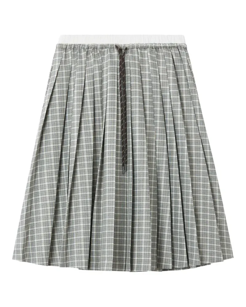 Tout a Coup Karierter Midirock - Grau Grau