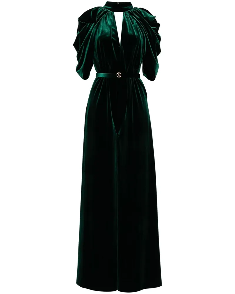 Saiid Kobeisy Jumpsuit aus Samt - Grün Grün