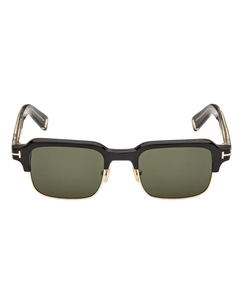 Tom Ford Icon Sonnenbrille mit eckigem Gestell - Schwarz Schwarz