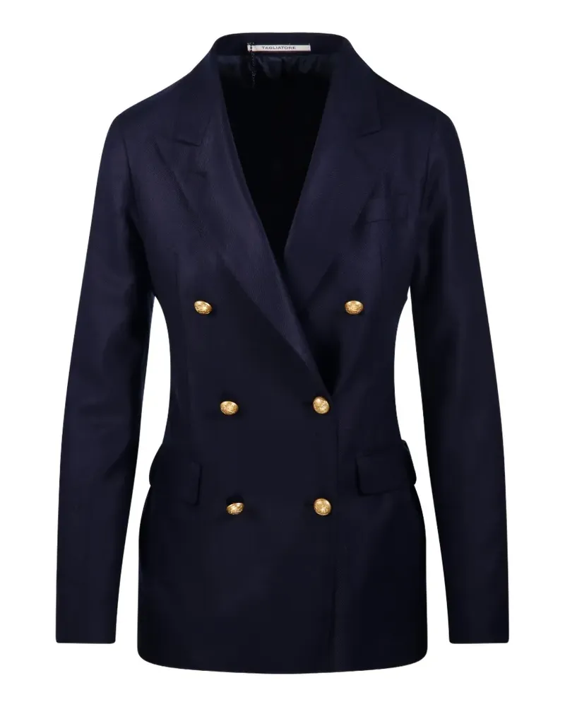 Tagliatore Doppelreihige Jacke mit goldfarbenen Beschlägen - Blau Blau