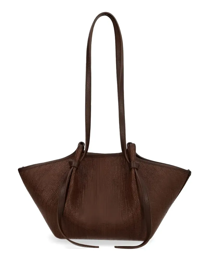 YUZEFI Mochi woven raffia tote bag - Braun Braun