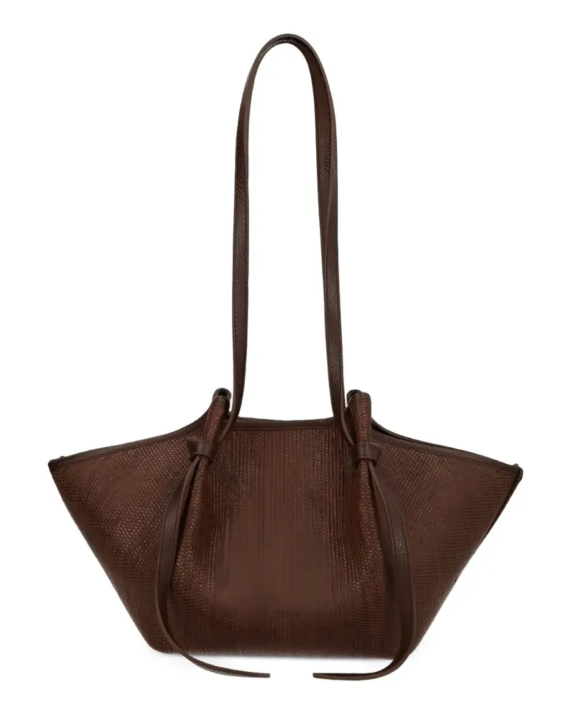 YUZEFI Mochi woven raffia tote bag - Braun Braun