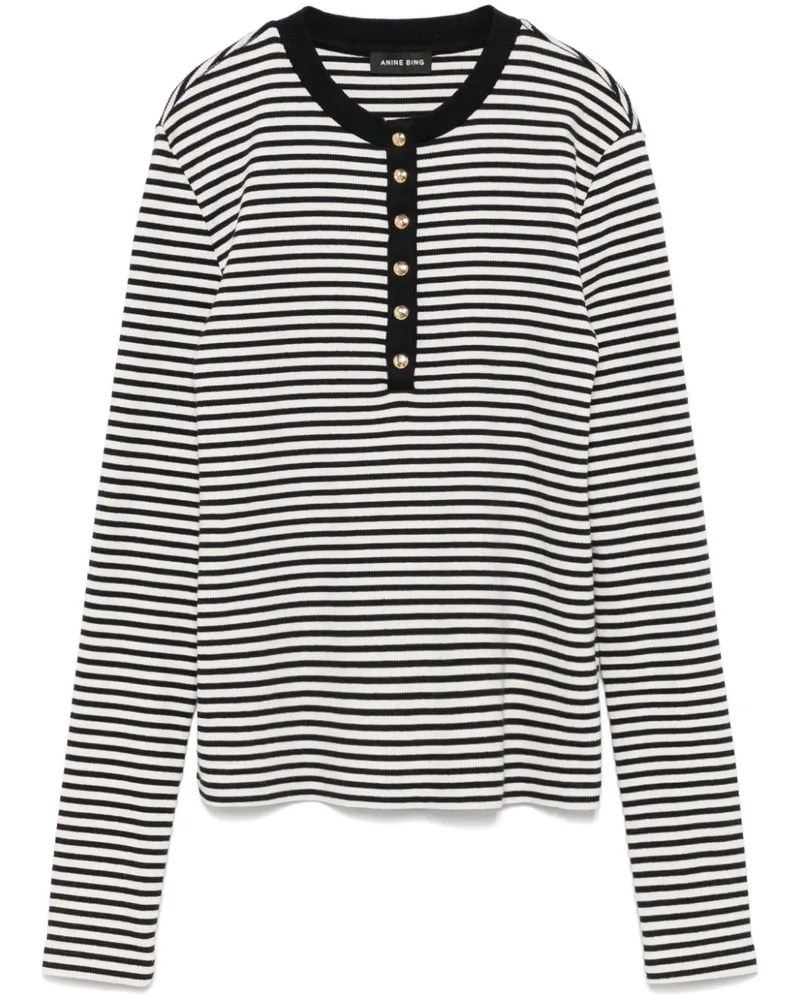 Anine Bing Alessia T-Shirt - Schwarz Schwarz