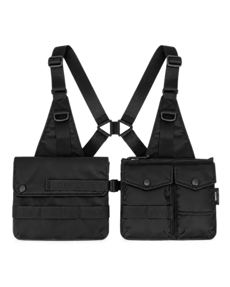 Comme des Garçons multi-pocket harness shoulder bag - Schwarz Schwarz