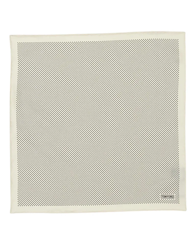 Tom Ford polka-dot silk pocket square - Nude Nude