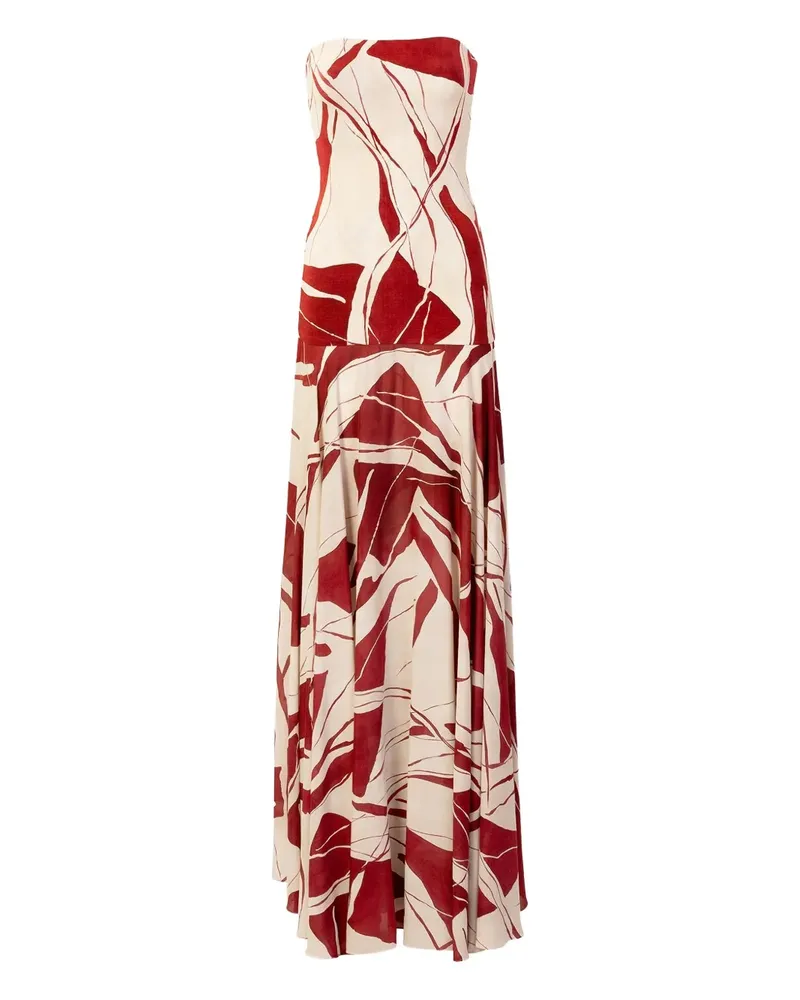 Silvia Tcherassi Schulterfreies Muriel Maxikleid - Nude Nude