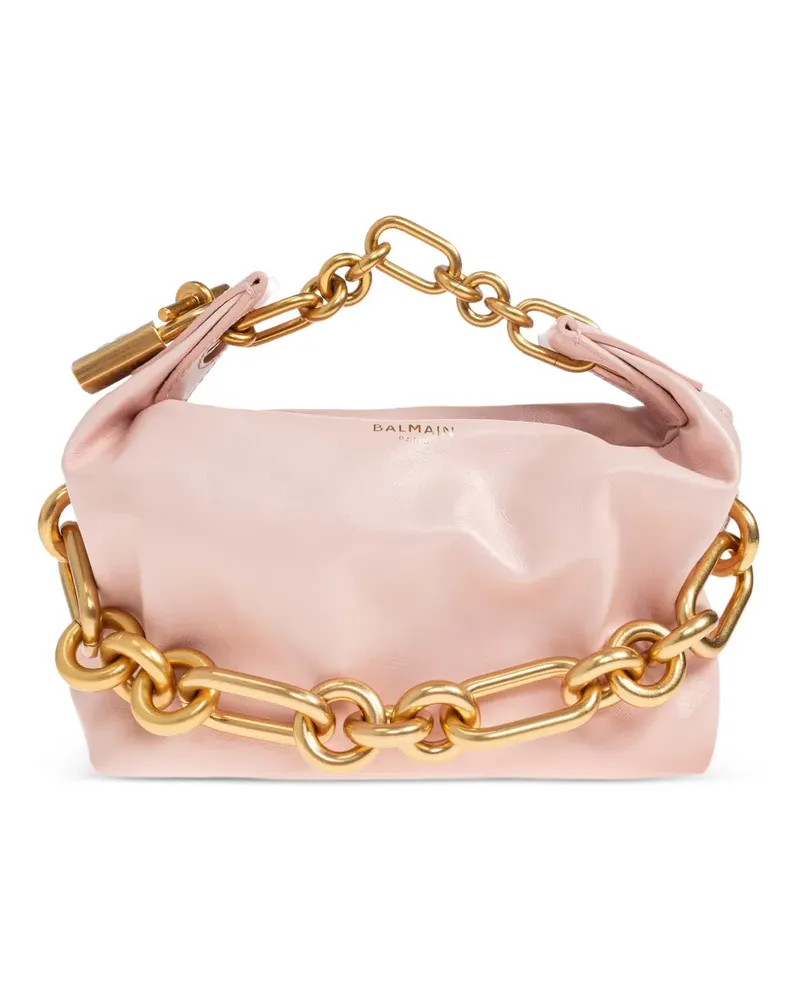 Balmain Mini Sync Chain Tote Bag mit Schloss - Rosa Rosa
