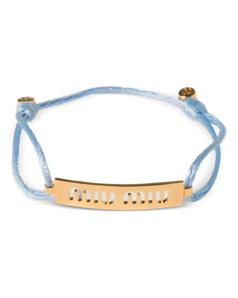 Miu Miu Armband aus Metall und Kordel - Gold Gold
