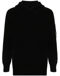 C.P. Company Hoodie mit Linsen-Detail Schwarz