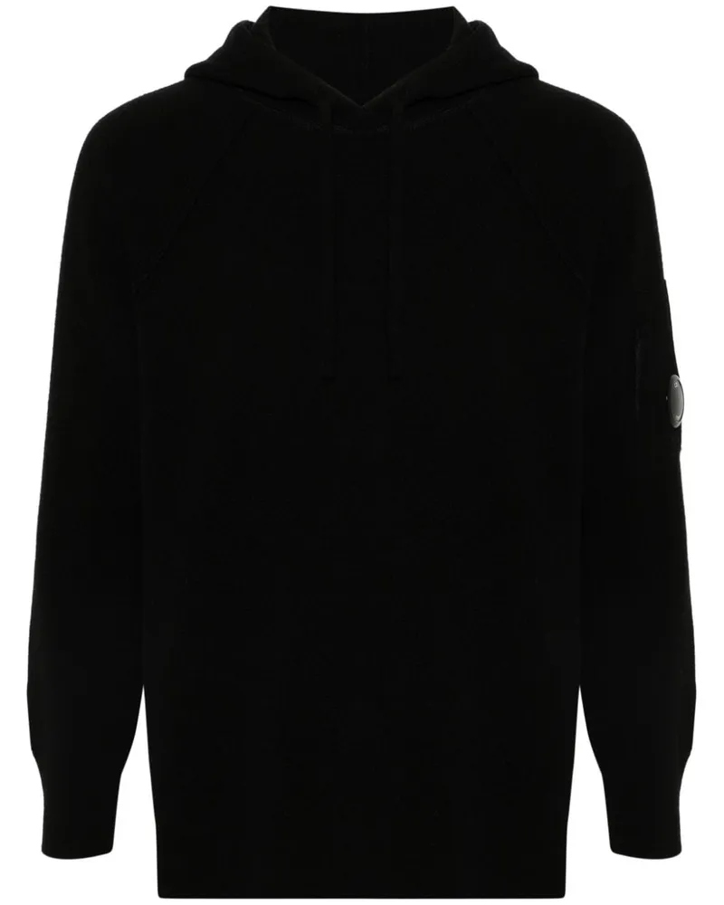 C.P. Company Hoodie mit Linsen-Detail - Schwarz Schwarz