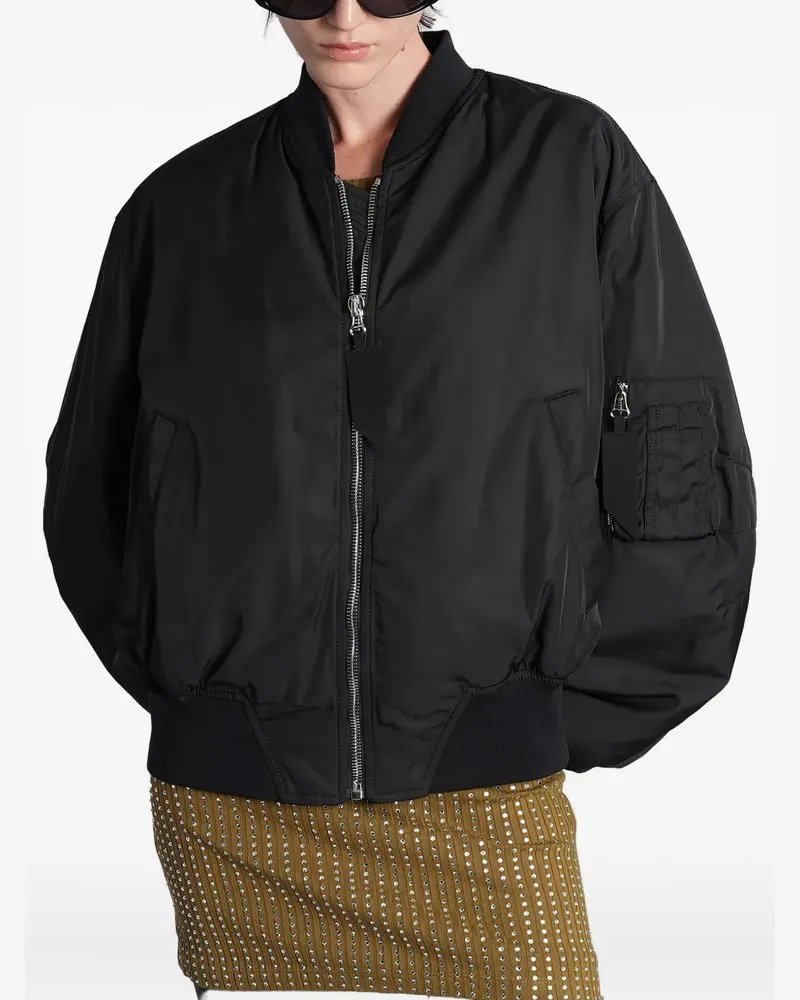 ATTICO zip pocket bomber jacket - Schwarz Schwarz