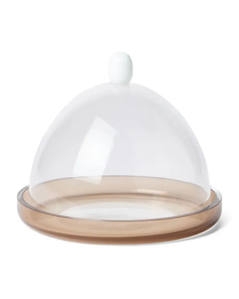 Brunello Cucinelli Teller mit Kuppel aus Muranoglas (15cm) - Nude Nude