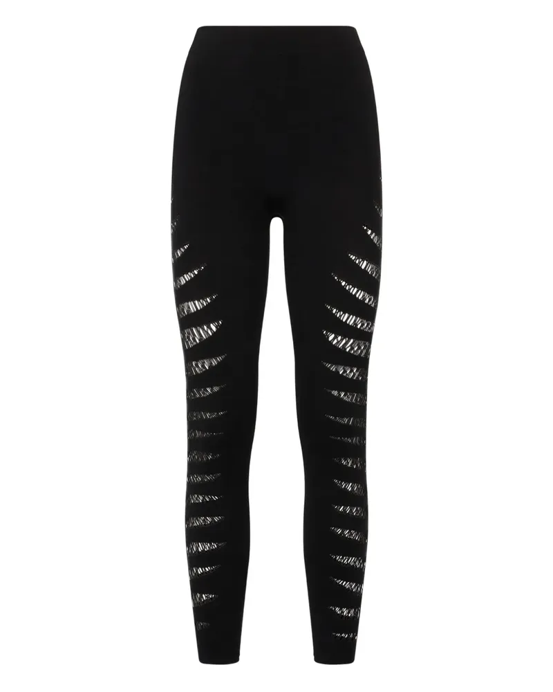 Roberto Cavalli Leggings mit Pythonmuster - Schwarz Schwarz