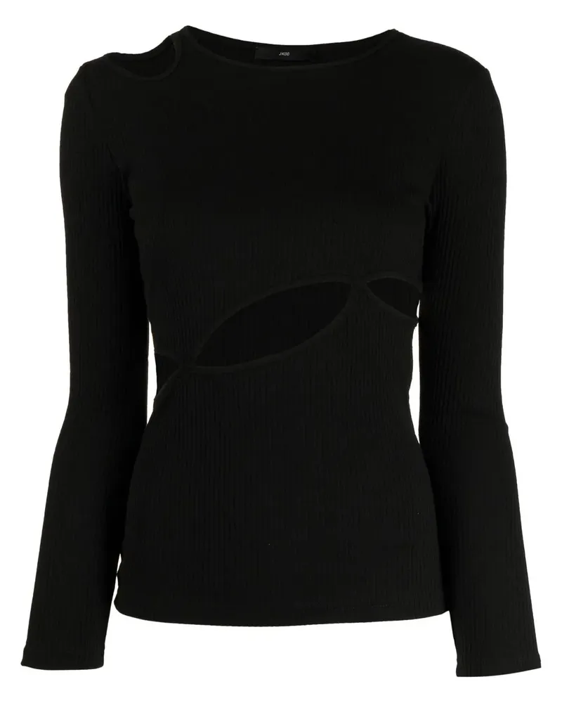 JKOO Sweatshirt mit Cut-Out - Schwarz Schwarz