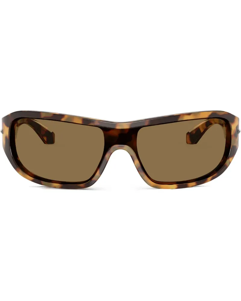 Dolce & Gabbana Sonnenbrille mit Shield-Gestell - Braun Braun